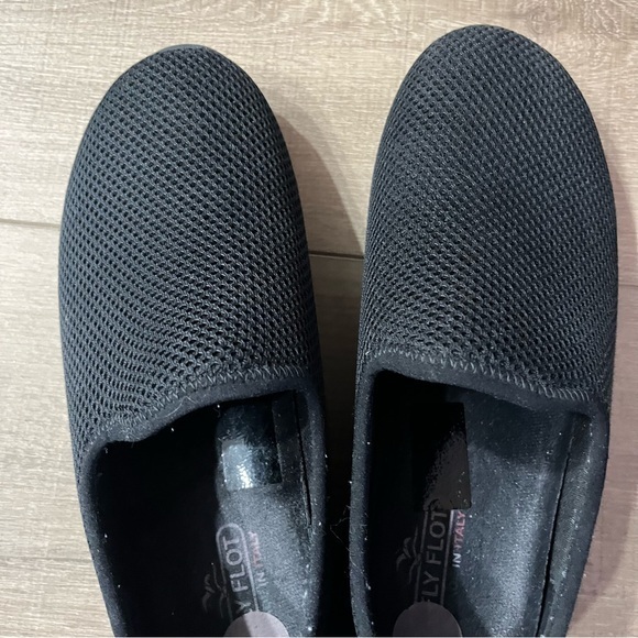 Fly‎ Flot Women 39 Black Mesh PlumTech Covered Full Water Shoes Italy Slip On - Picture 4 of 11